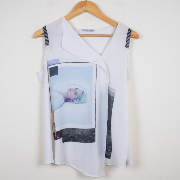 Zara Girl Photo T-Shirt Size L - Picture 1 of 7